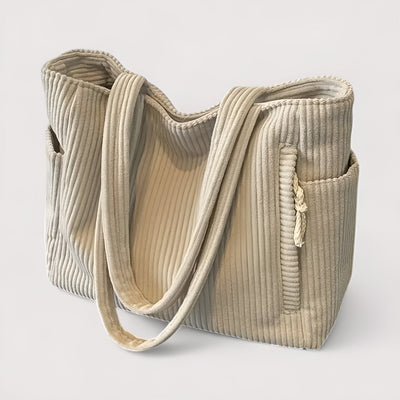 Ewa™ |  Prążkowana torba typu shopper
