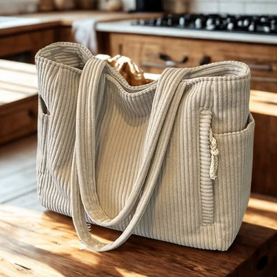 Ewa™ |  Prążkowana torba typu shopper