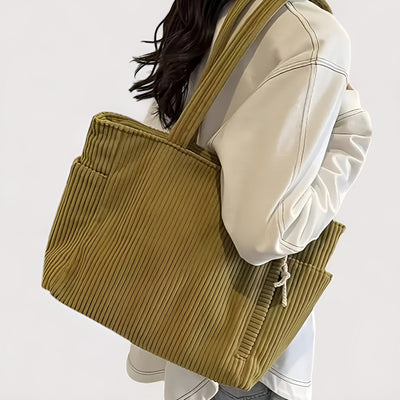 Ewa™ |  Prążkowana torba typu shopper
