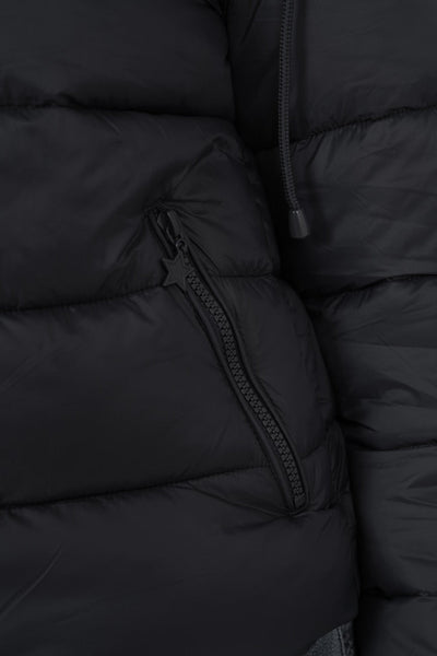 Pikowana kurtka puffer – czarna