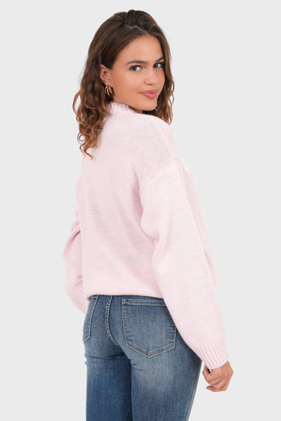 Różowy sweter STOCKHOLM – modny i przytulny