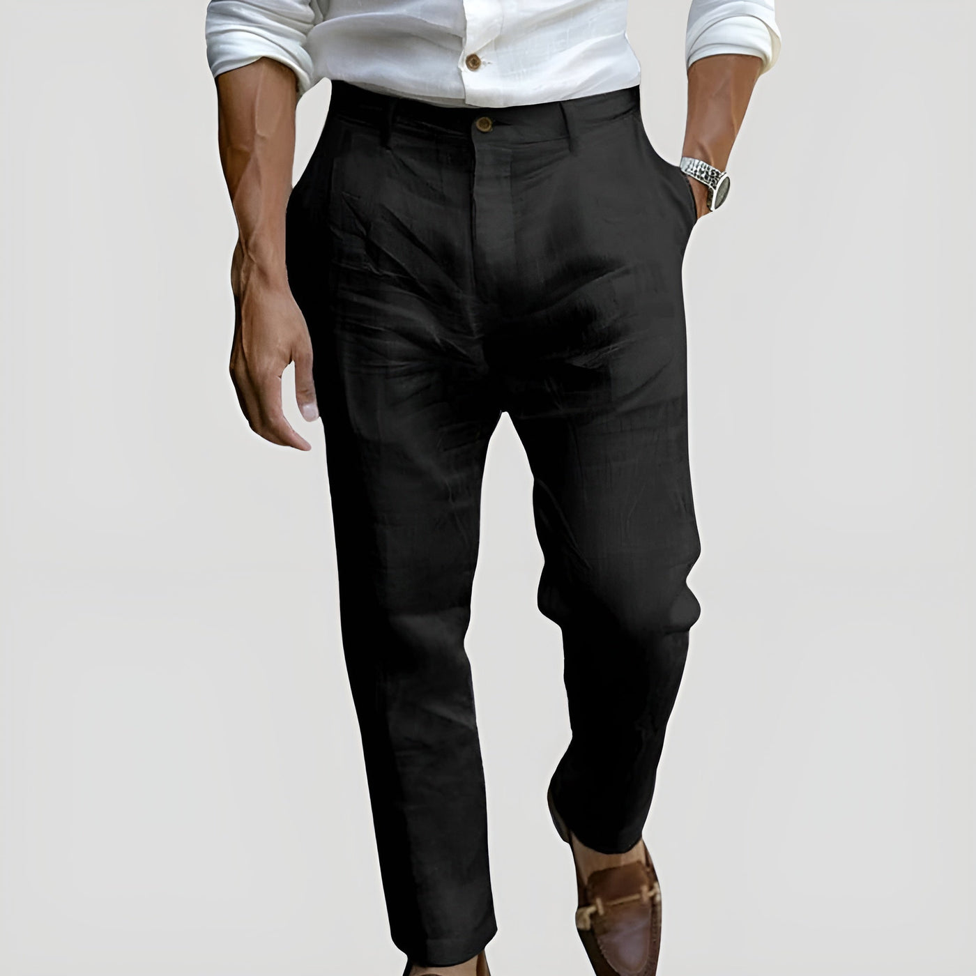 Alessandro |  Eleganckie spodnie lniane
