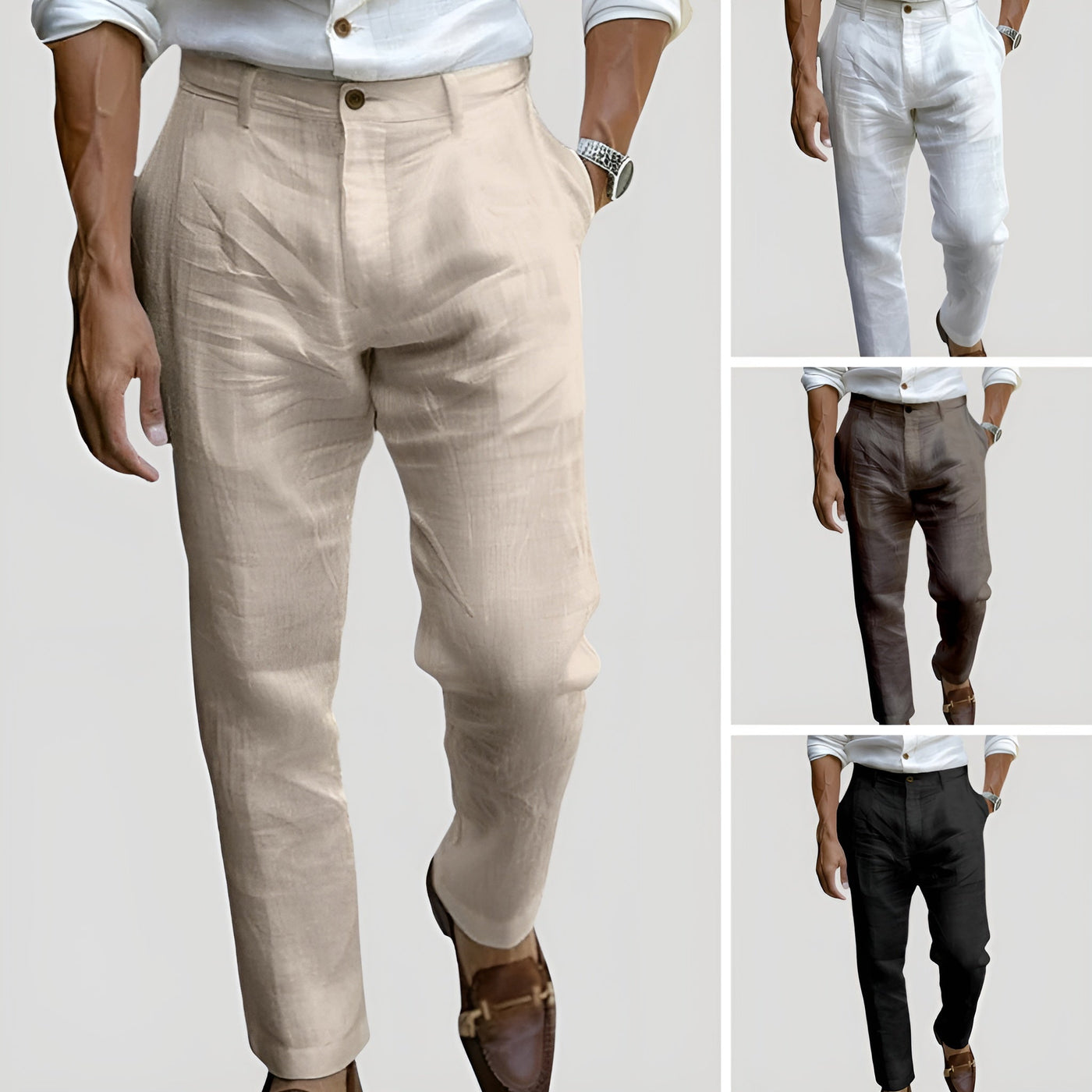 Alessandro |  Eleganckie spodnie lniane