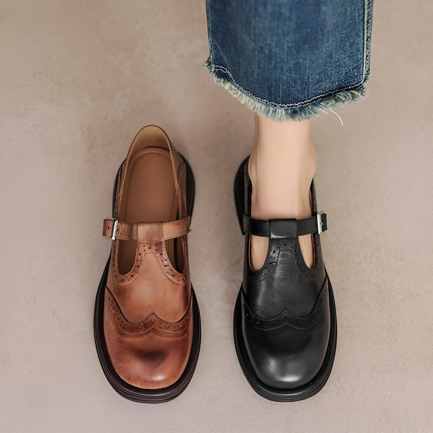 Eulalia | Eleganckie Mary Jane ze skóry
